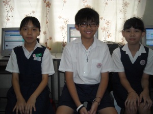 From left Hsien Wen, Kai Xiang and Jia Yee.